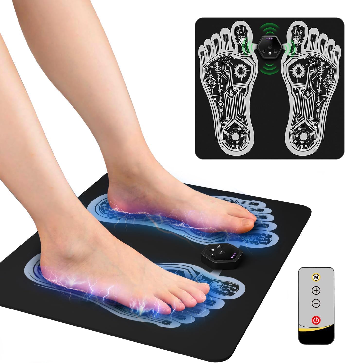 Alfombrilla OKJY frontal mostrando diseño plegable y superficie cómoda para alivio