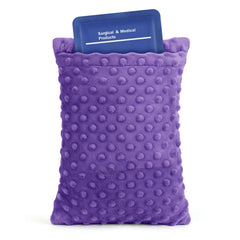 okmaba almohada frontal mostrando forma y funda transpirable para soporte postoperatorio