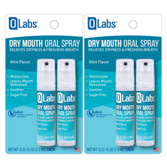 Olabs spray bucal frontal mostrando envase portátil y beneficios de viaje