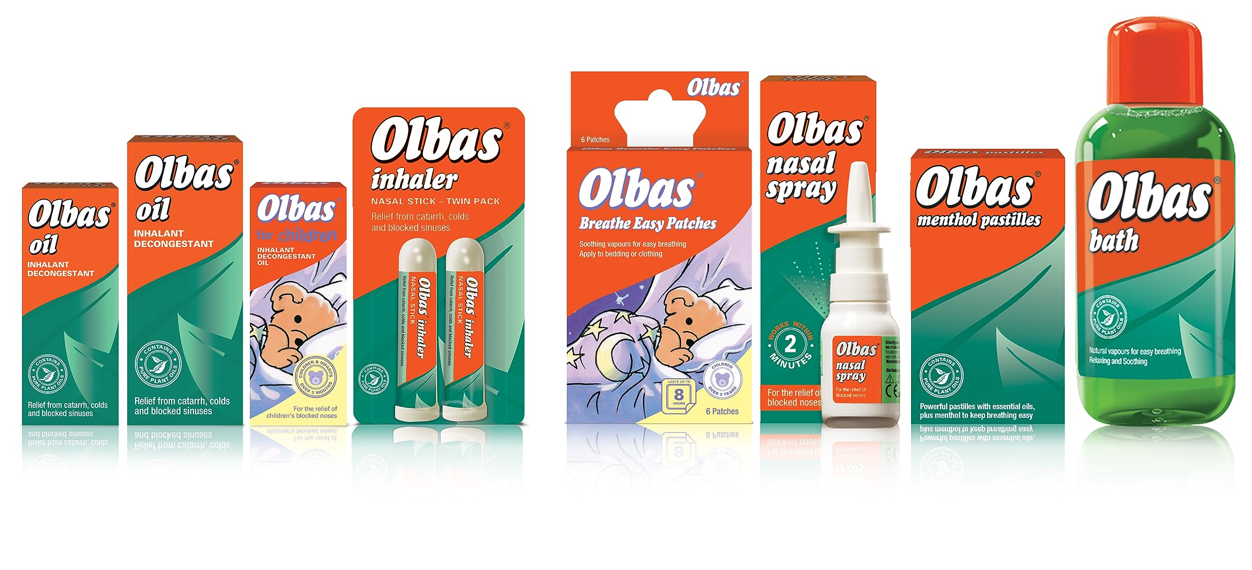 Olbas en mesita de noche sobre almohada mostrando alivio nocturno