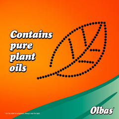 Textura del aceite Olbas en fondo neutro mostrando pureza del producto