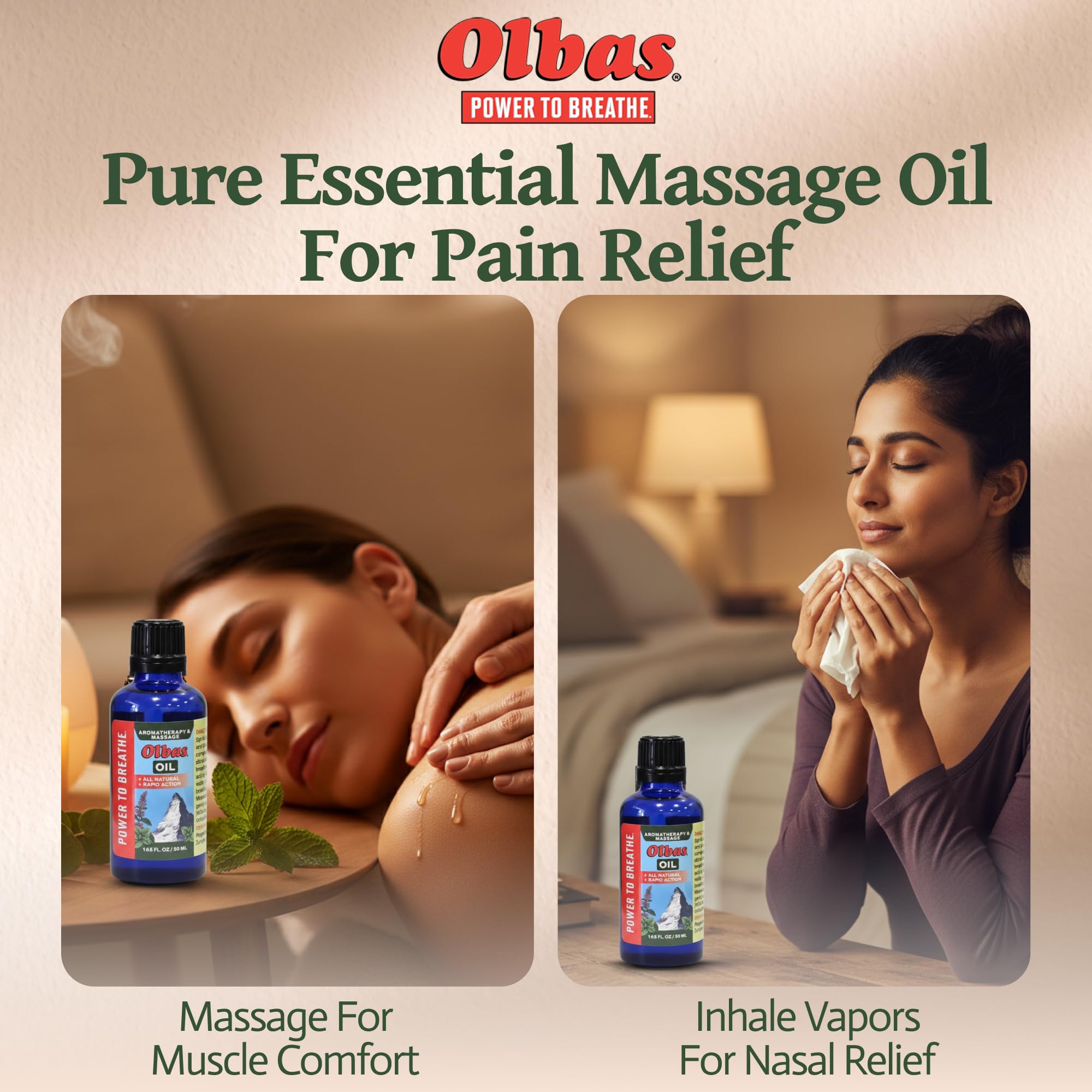 Masajista aplicando Olbas en espalda para confort y mejor deslizamiento