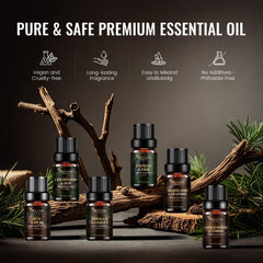 OleaVox Agarwood & Leather etiqueta visible para elección fácil