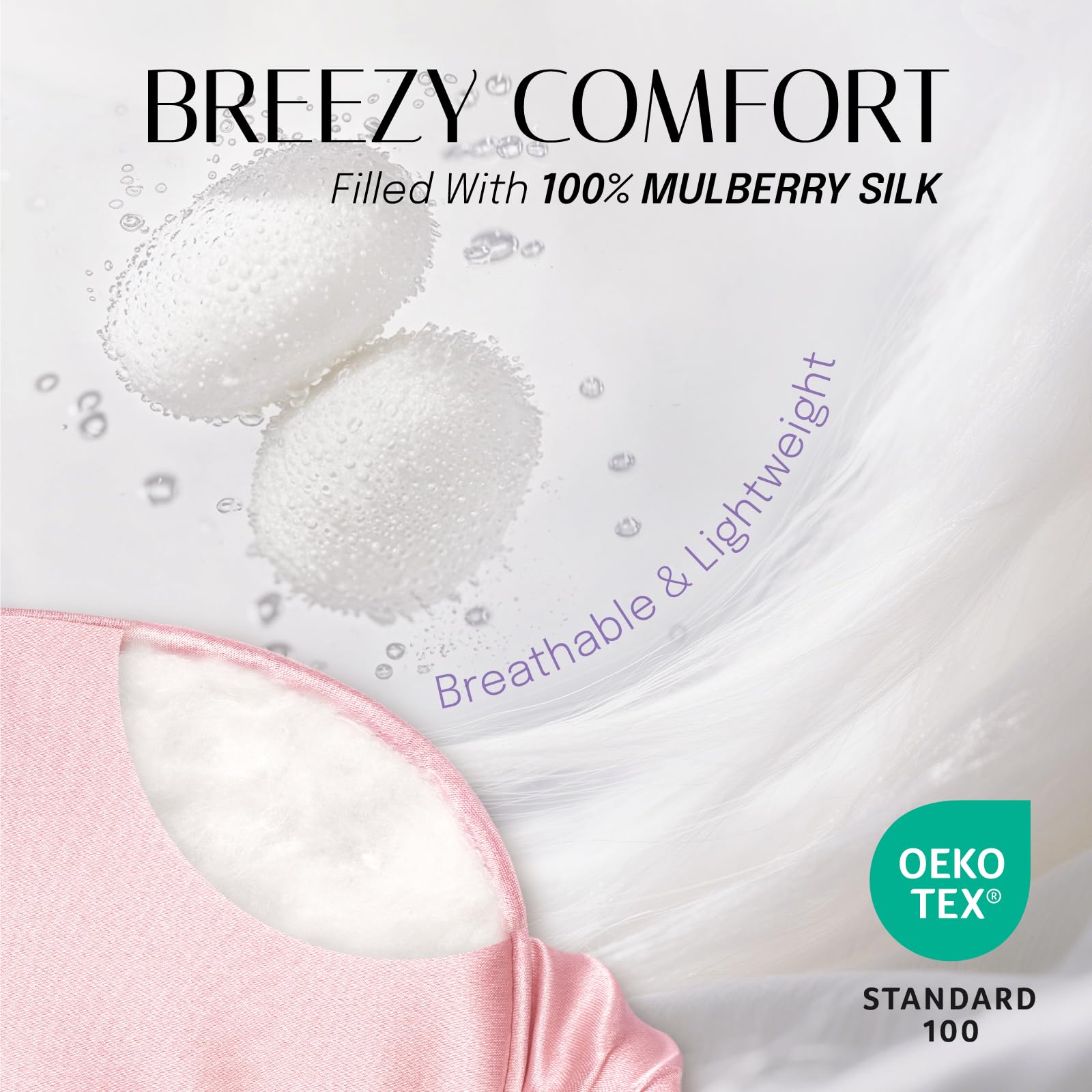 OLESILK primer plano de la seda Mulberry resaltando textura suave