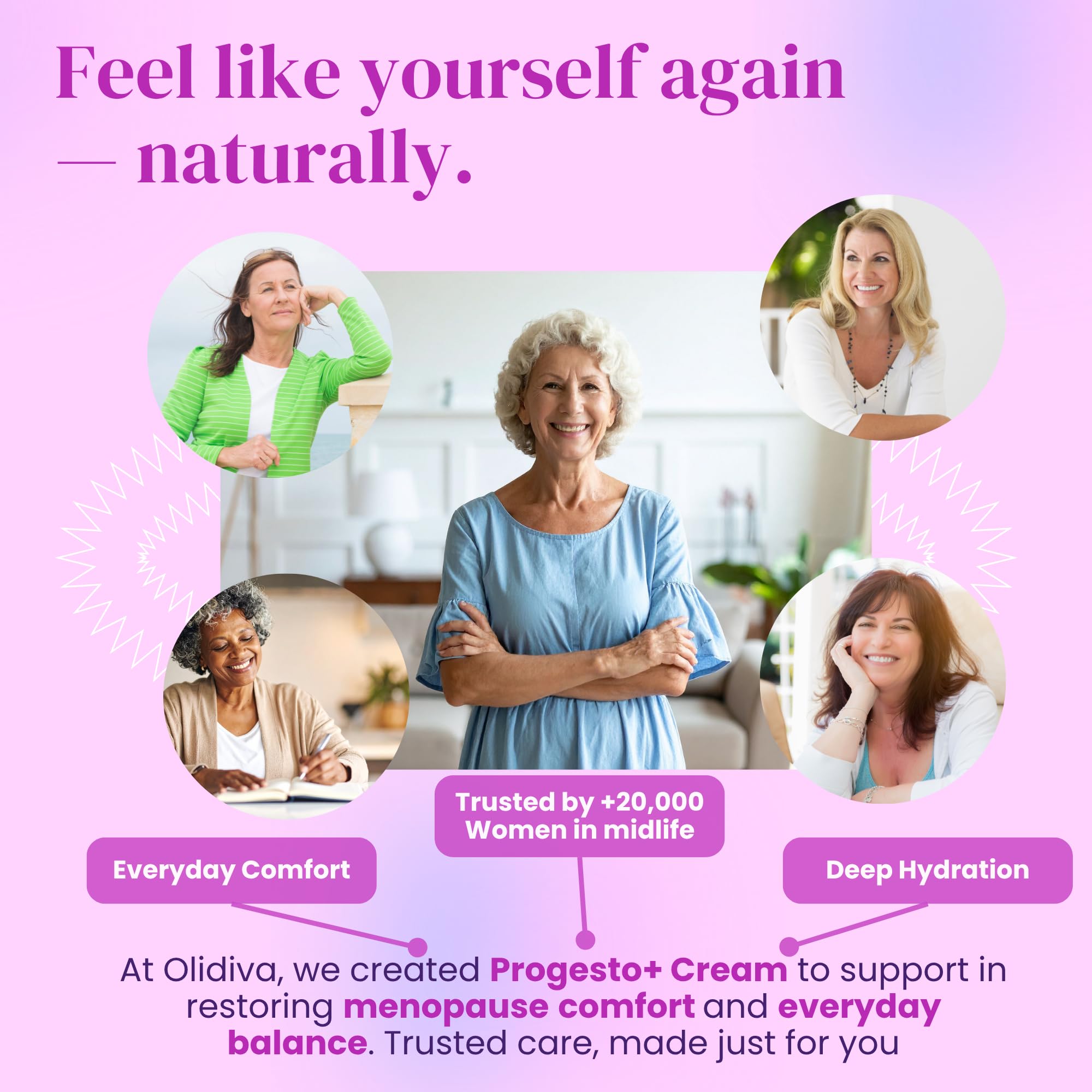 Olidiva crema siendo absorbida en piel, efecto no graso inmediato