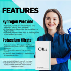 Etiqueta Ollie resaltando hidroxiapatita que protege y remineraliza esmalte