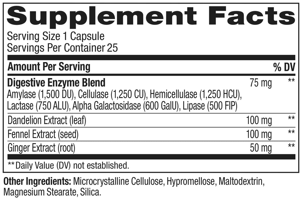 Etiqueta OLLY Beat The Bloat con información nutricional legible