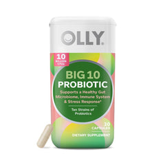 OLLY frasco frontal mostrando diseño y beneficios del producto