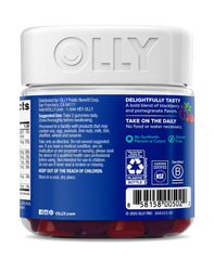 OLLY lateral del embalaje con información nutricional clara y legible