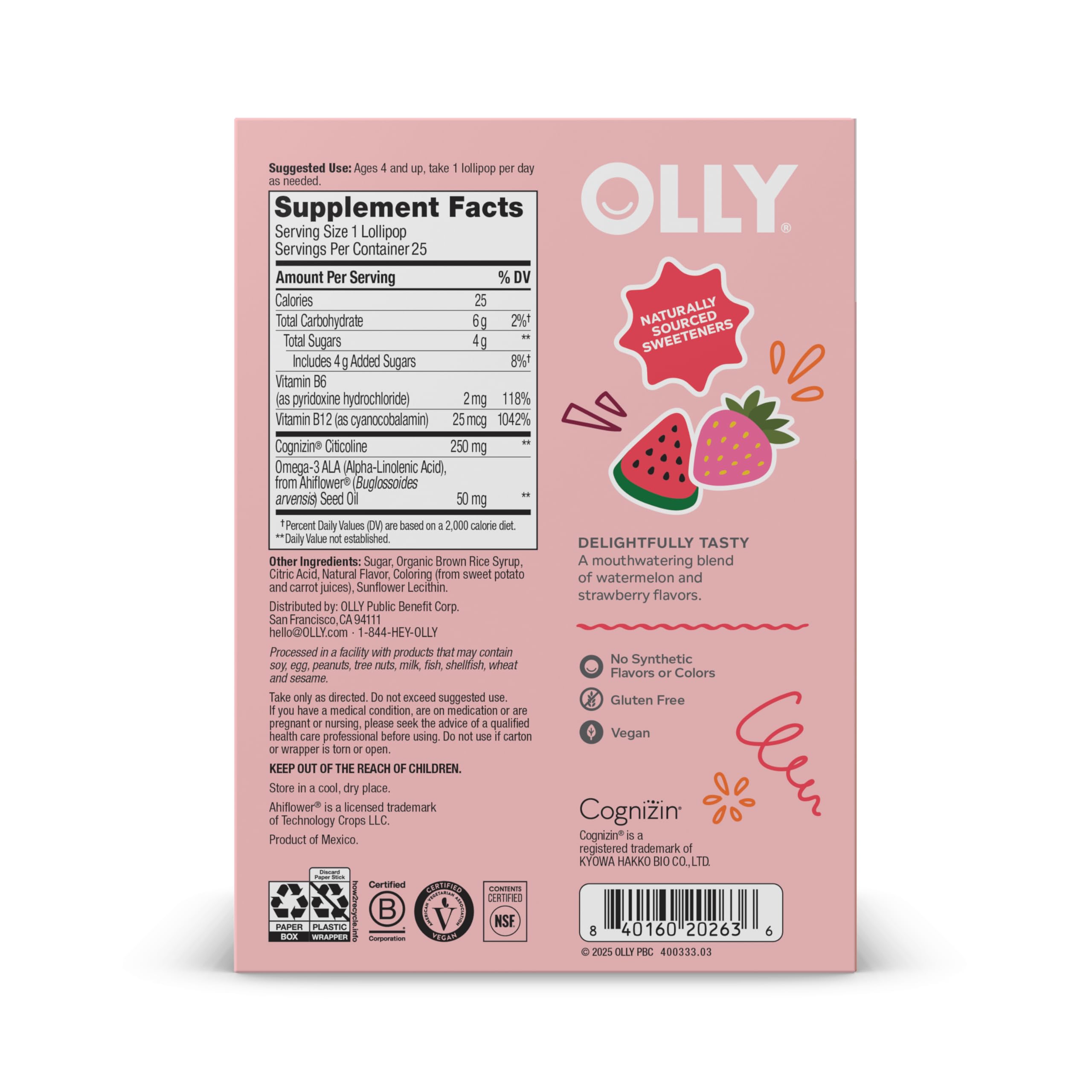 OLLY piruleta dentro de mochila escolar ideal para llevar y usar en deberes
