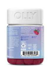 OLLY ilustración frambuesa y lavanda que comunica sabor natural