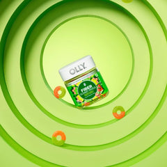 OLLY gomita cortada exhibe textura masticable y consistencia interna