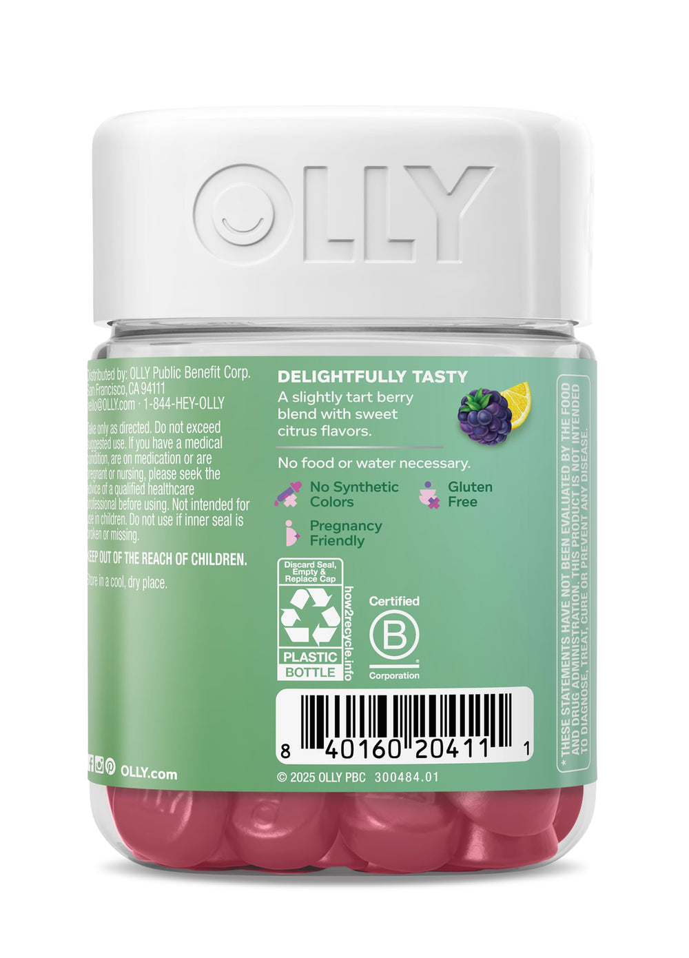 OLLY producto en mesa con comida mostrando uso práctico diario