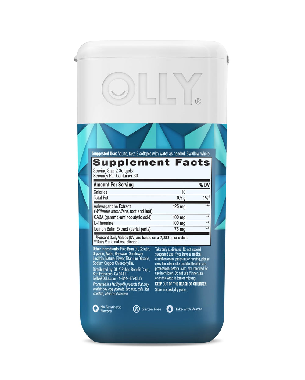 Información nutricional OLLY cercana que facilita lectura y decisión informada