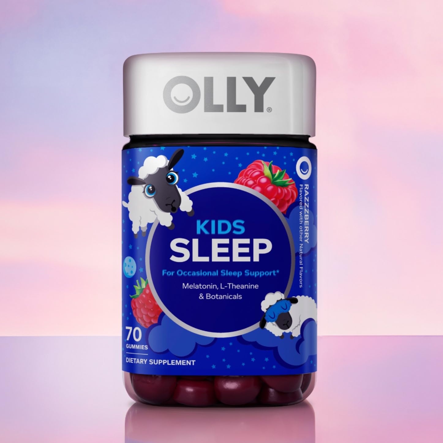 OLLY escena de niña durmiendo plácidamente tras recibir rutina con las gomitas