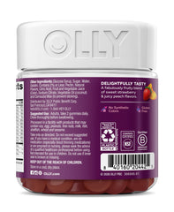 Ingredientes clave OLLY: CoQ10, vitamina K2 y L‑Teanina destacados visualmente