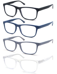 OLOMEE vista frontal del pack de 4 gafas, organizado y listo para uso