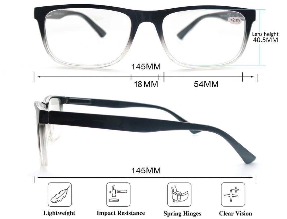 OLOMEE gafas en uso leyendo un libro, comodidad prolongada sin fatiga