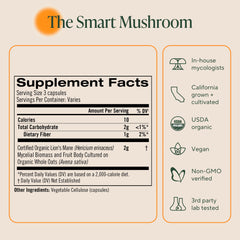OM MUSHROOM SUPERFOOD caja abierta con cápsulas para almacenamiento práctico