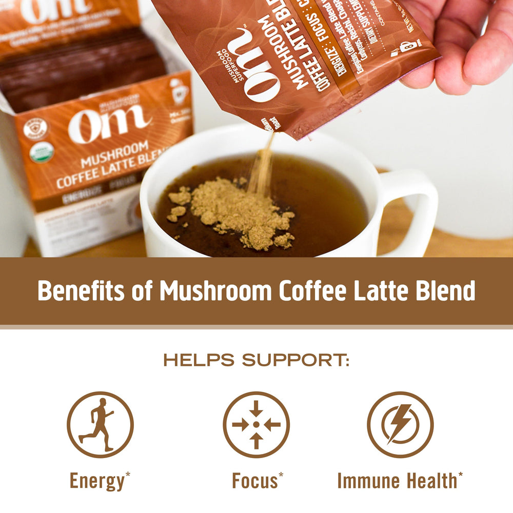 OM MUSHROOM SUPERFOOD etiqueta nutricional detalle claridad y confianza