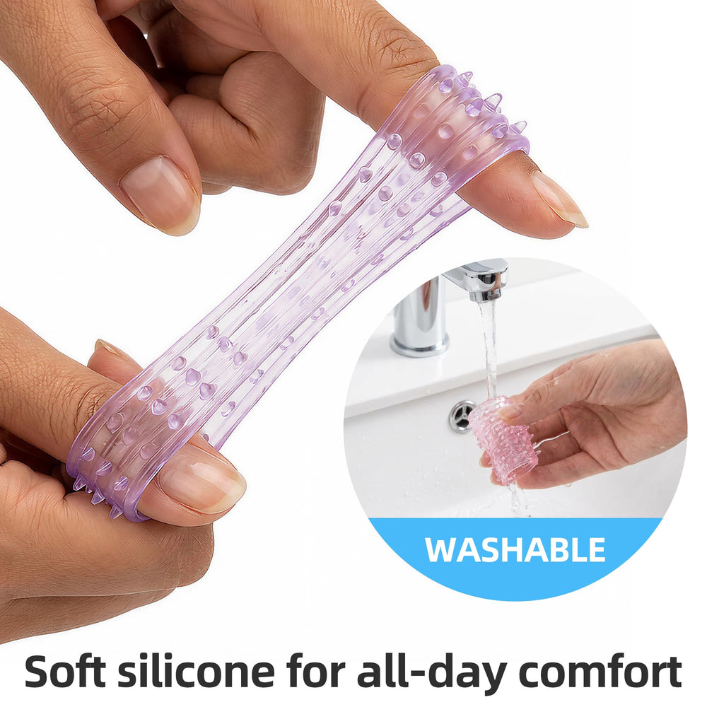 Omilly etiqueta de silicona suave indicando material hipoalergénico
