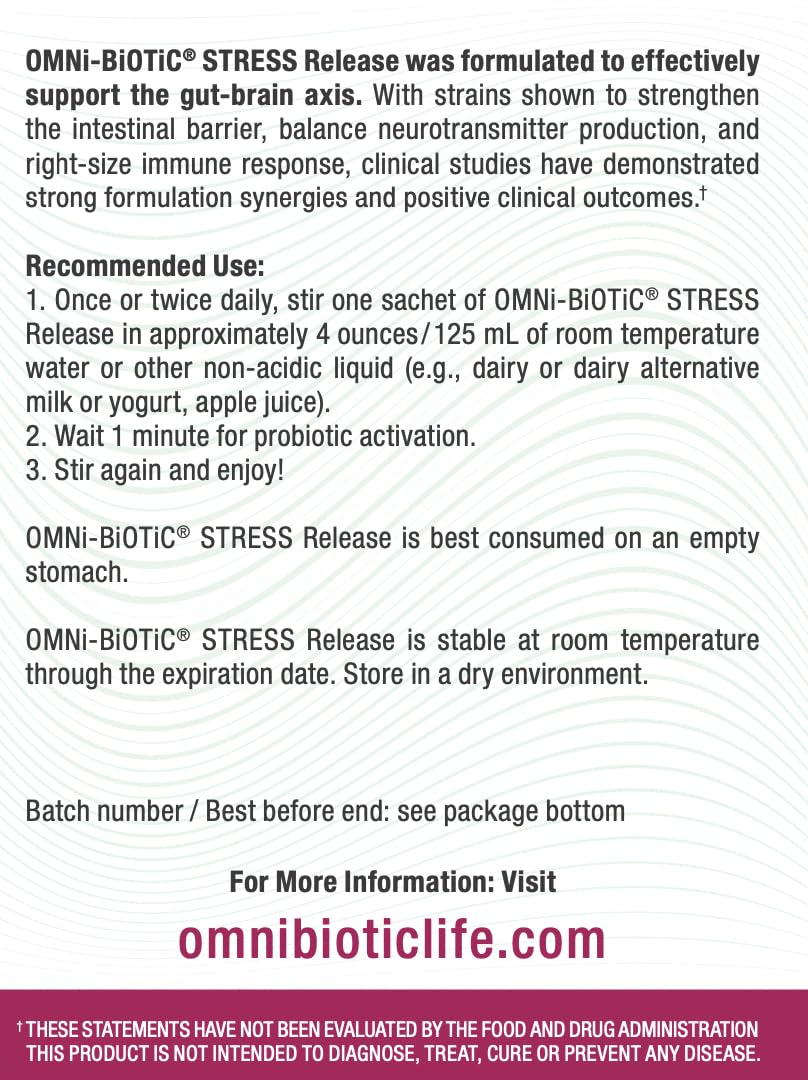 OMNi BiOTiC polvo disuelto en agua en vaso, mezcla rápida y consumo inmediato