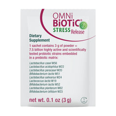 Caja OMNi BiOTiC con sello de premio, evidencia de reconocimiento científico