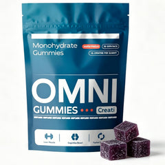 Omni Gummies empaque frontal mostrando diseño y beneficios
