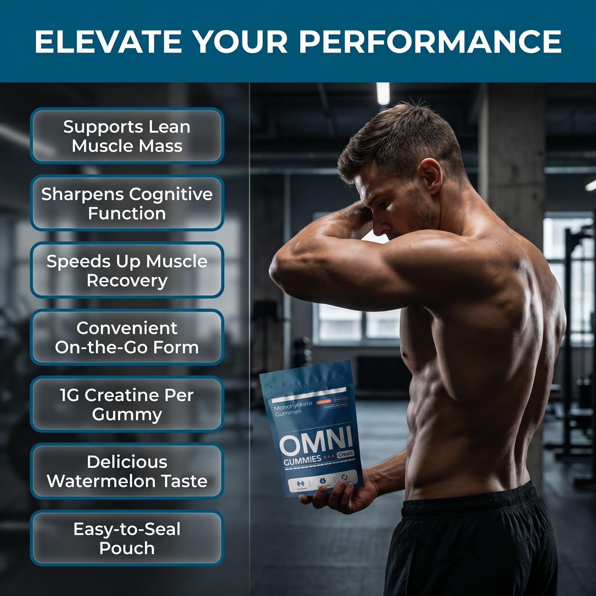 Omni gummies etiqueta de ingredientes clave y transparencia