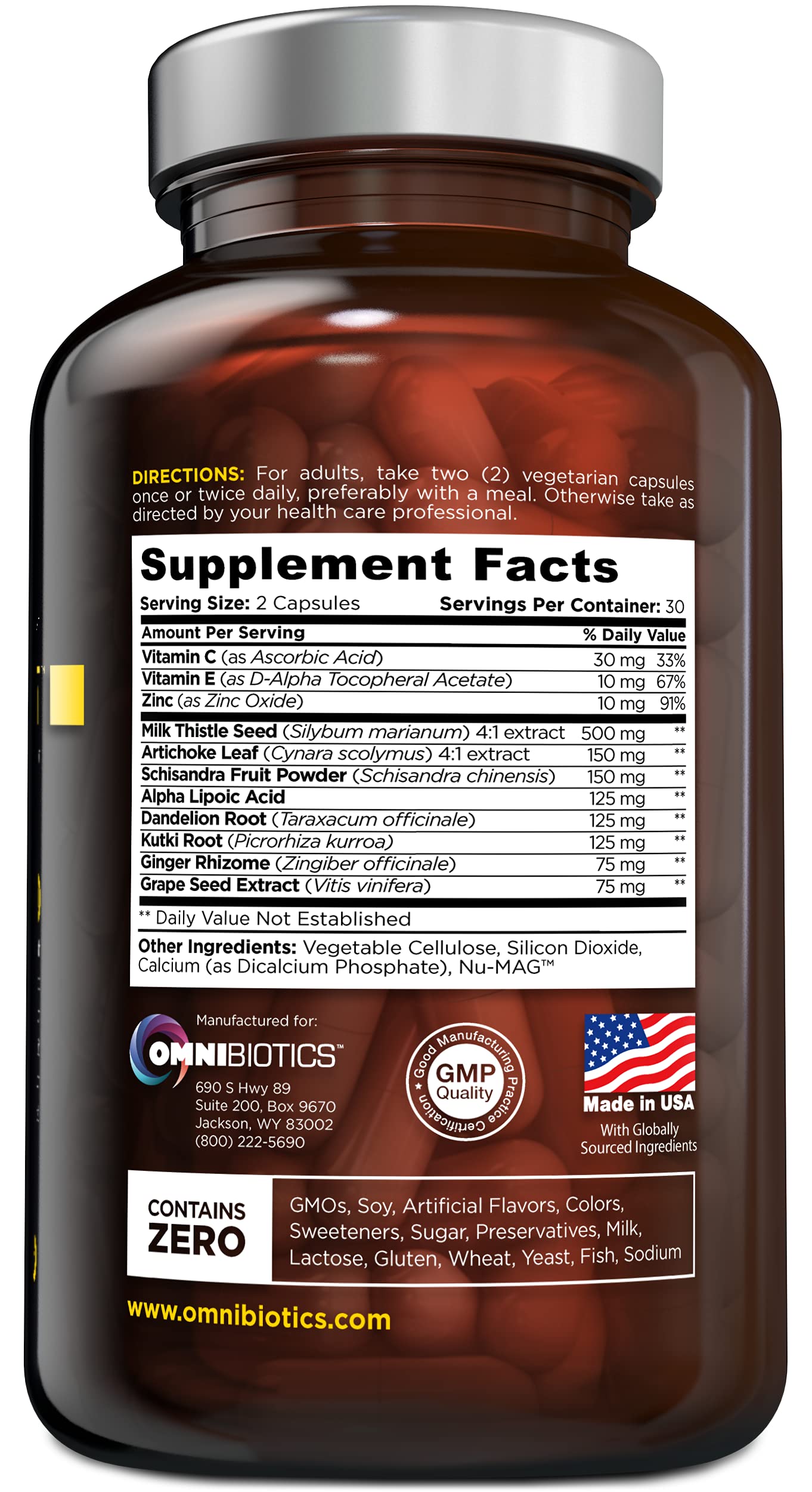 OmniBiotics cápsula detalle con textura vegana y revestimiento suave