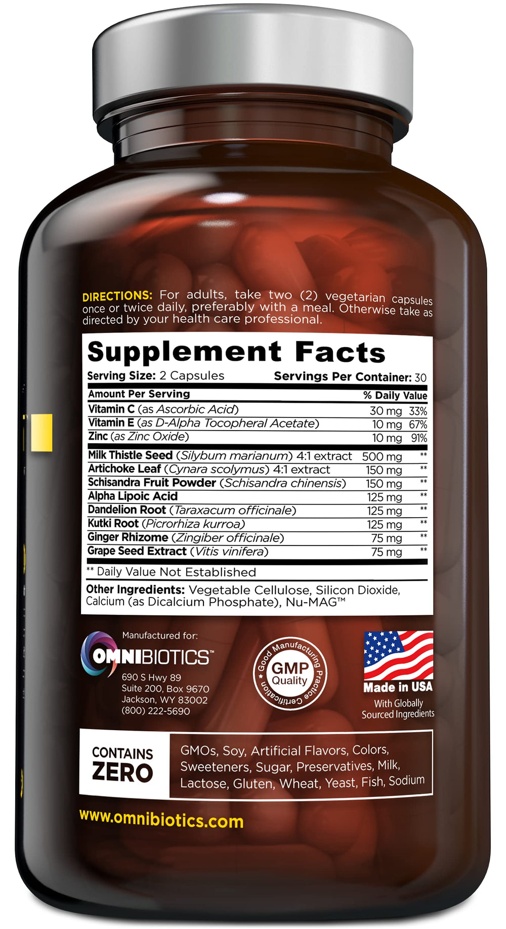 OmniBiotics cápsula detalle con textura vegana y revestimiento suave