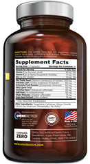 OmniBiotics cápsula detalle con textura vegana y revestimiento suave