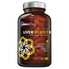 OmniBiotics frasco frontal mostrando 60 cápsulas y etiqueta clara