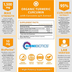OmniBiotics cápsulas veganas en primer plano, fácil de tomar