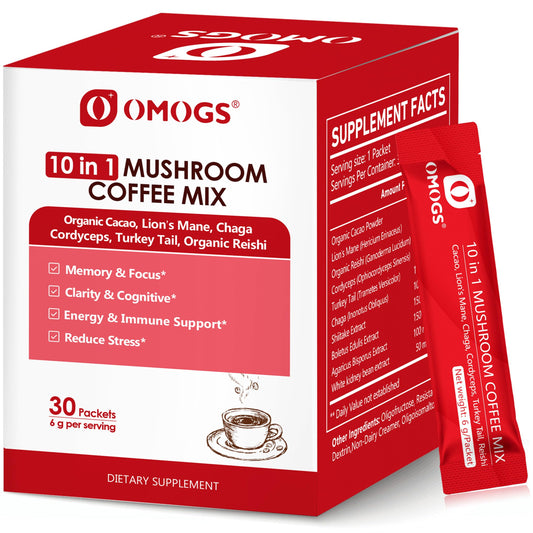 OMOGS frente del envase mostrando diseño y 30 servicios
