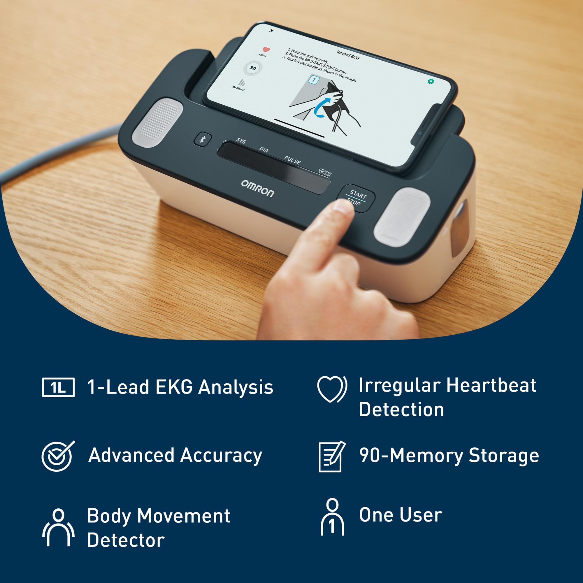 OMRON Complete brazalete D‑ring ampliado que asegura ajuste cómodo y mediciones precisas