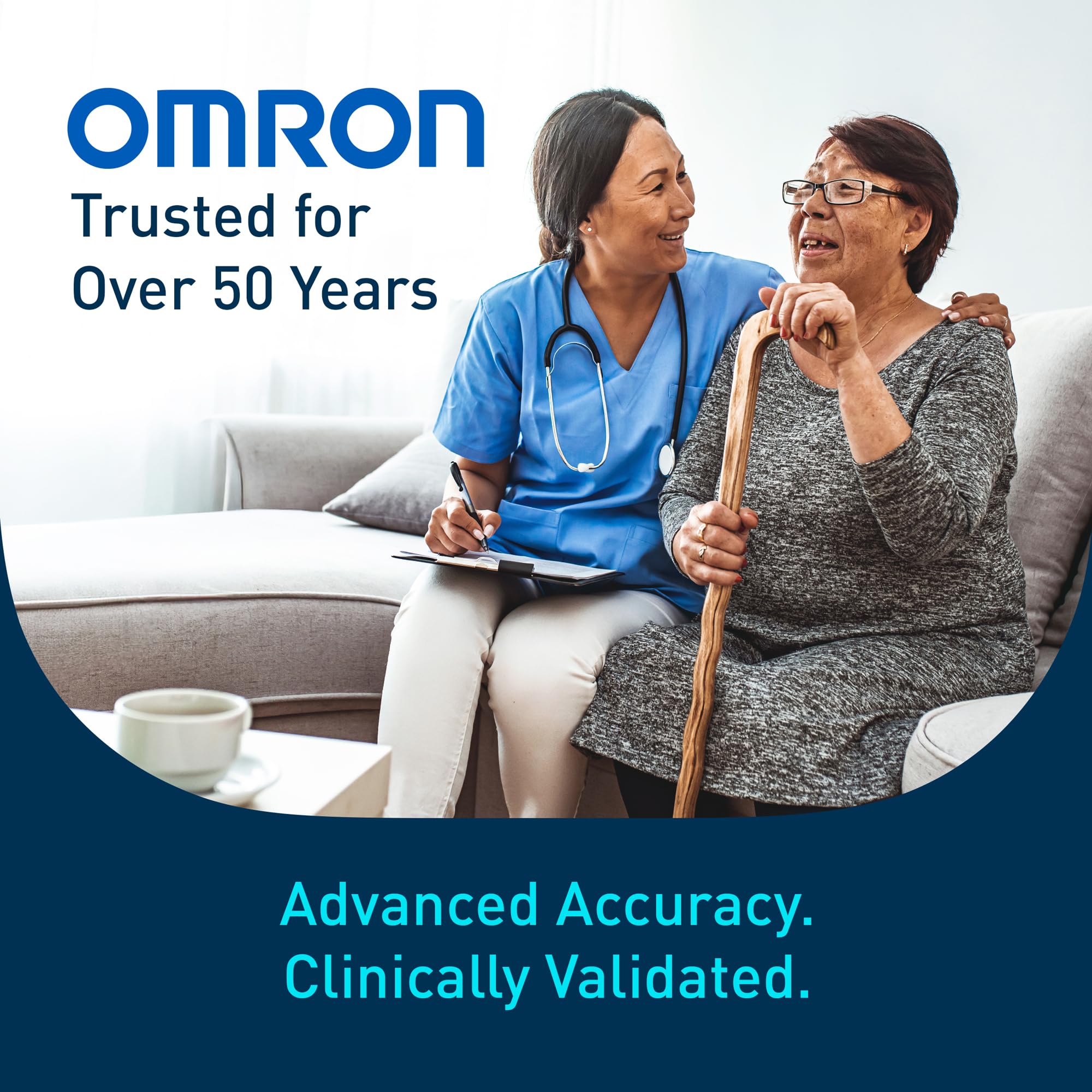 OMRON Gold caja abierta con manual y baterías listo para usar