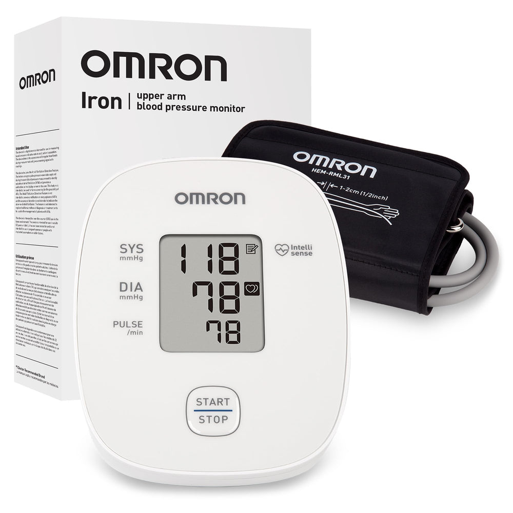 OMRON Iron vista frontal con pantalla legible y precisión