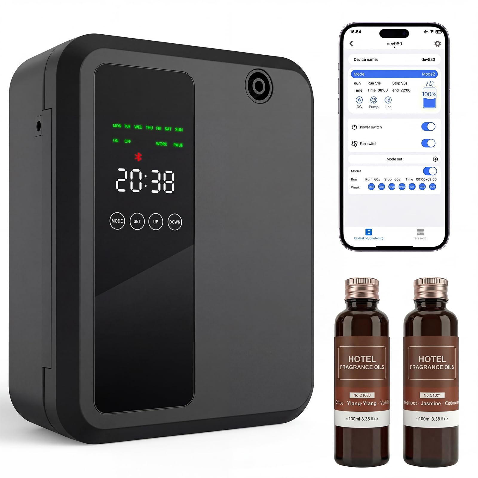 Onakge difusor frontal mostrando diseño minimalista y beneficio estético