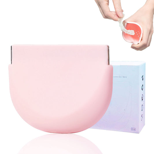 onbuwws estuche rosa frontal mostrando cierre seguro y diseño atractivo
