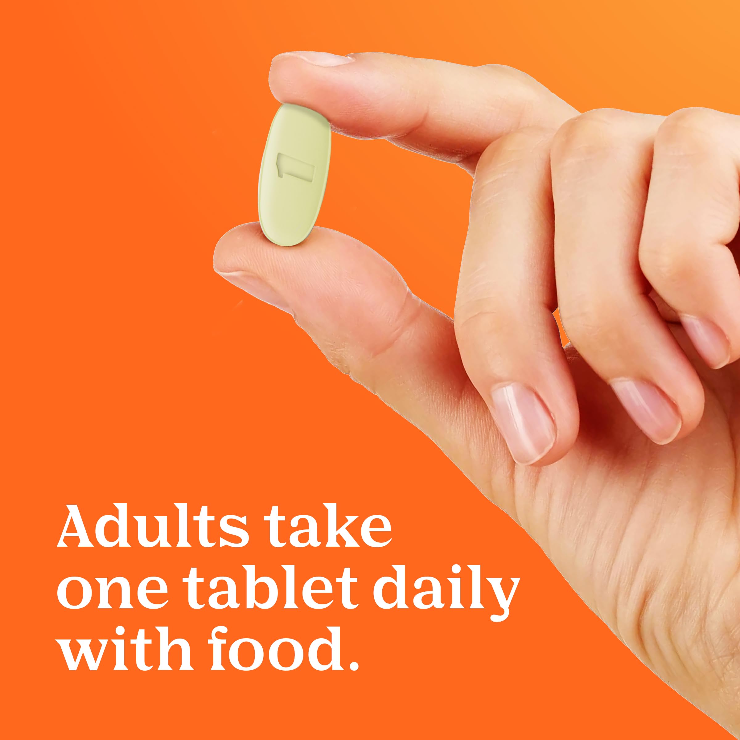 ONE A DAY etiqueta de nutrientes destacando vitaminas y minerales