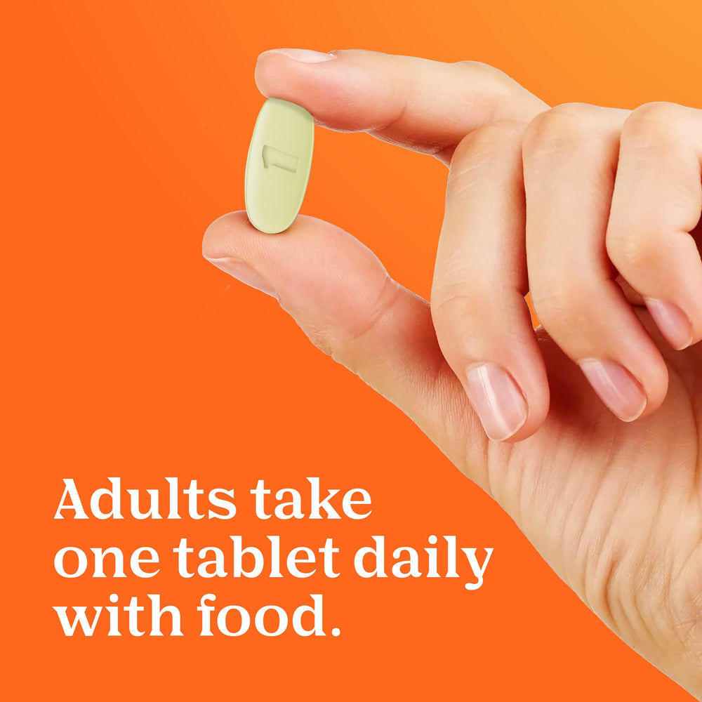 ONE A DAY etiqueta de nutrientes destacando vitaminas y minerales
