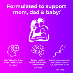 ONE A DAY detalle de etiqueta prenatal con ácido fólico claro