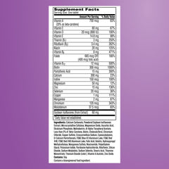 One A Day información nutricional cerca para revisar dosis y componentes