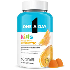 One A Day envase frontal mostrando gominolas y beneficios digestivos