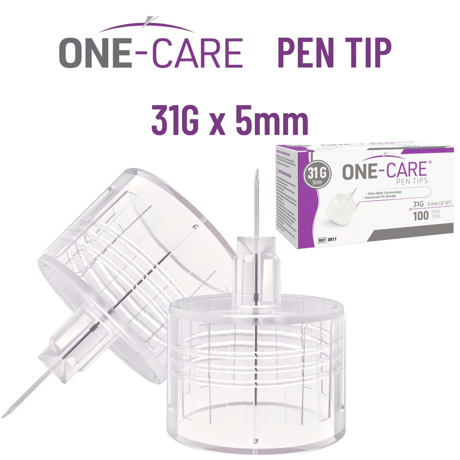 ONE-CARE detalle de punta 31G electropulida mostrando acabado liso y control