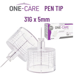 ONE-CARE detalle de punta 31G electropulida mostrando acabado liso y control
