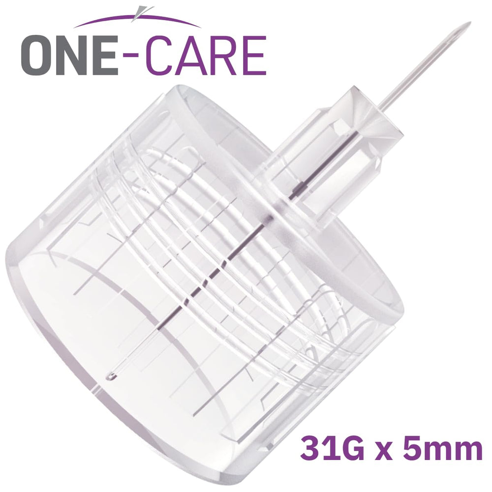 ONE-CARE comparación de tamaño con regla mostrando 5 mm exactos