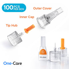 ONE-CARE punta con cubierta protectora y pestaña despegable para higiene