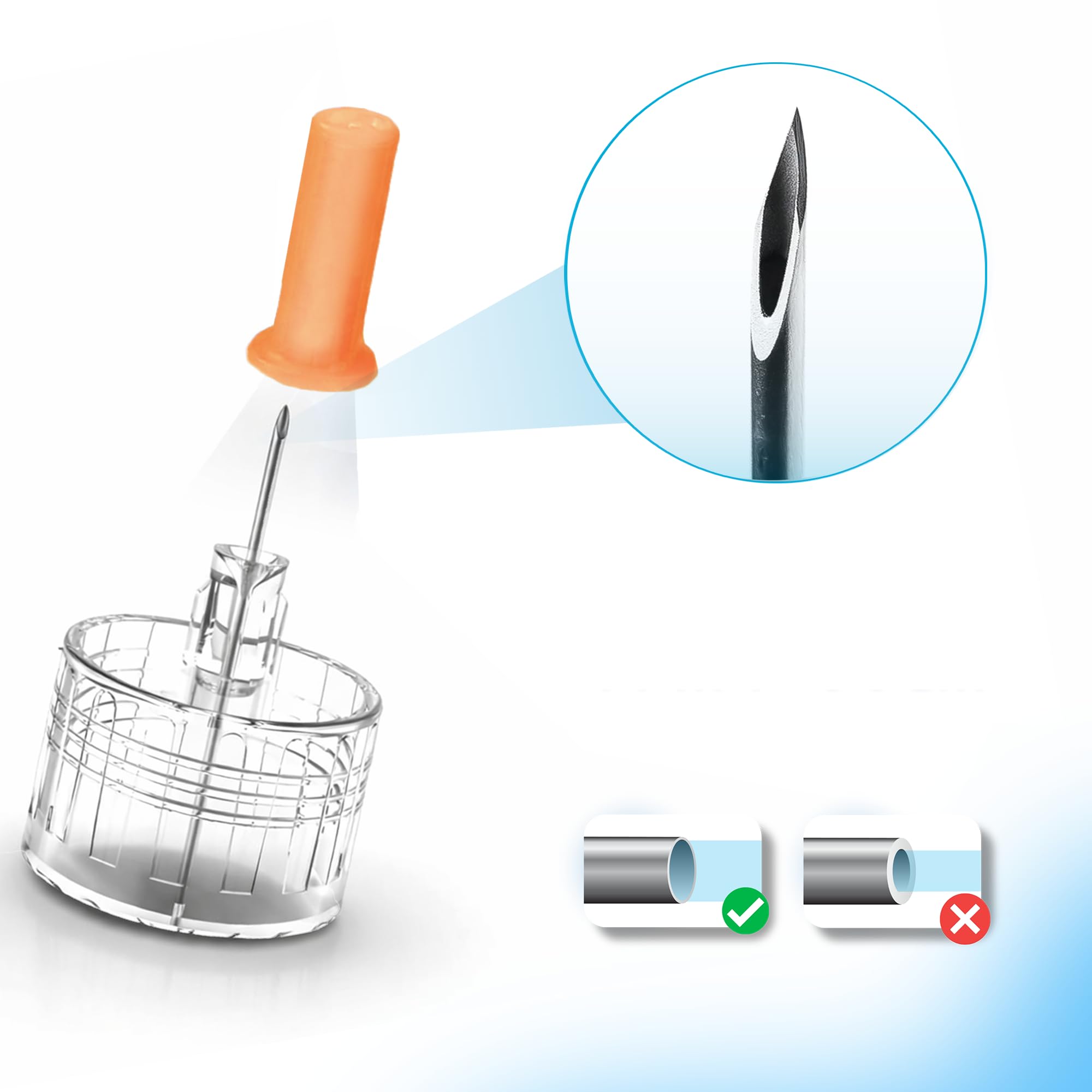 ONE-CARE punta instalada en pluma tipo pen demostrando facilidad de uso